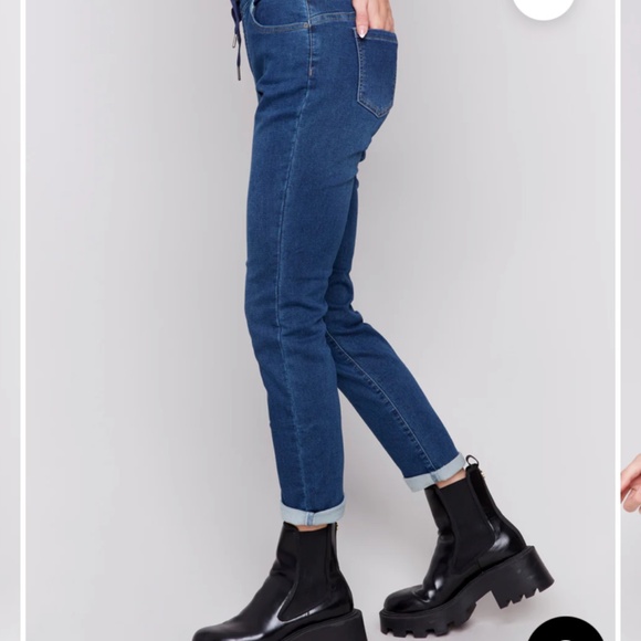 Charlie B Jeans-Stretch Denim Jogger Pants - Picture 3 of 8